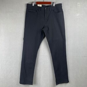 English Laundry Slimmer Straight Leg Pants Men Black 32x30 Chic Night Out Casual